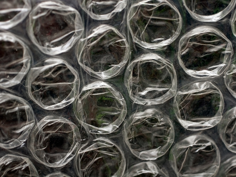 Close up of bubble wrap.