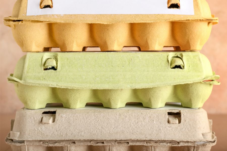 Three egg cartons stacked onto of each other. Can Eggs Be Stored At Room Temperature