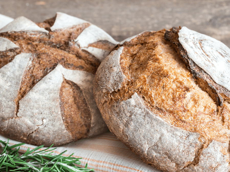 Homesteading from your apartment ideas: Two loaves of sourdough bread